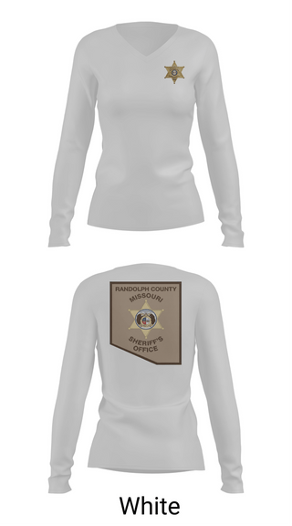 Womens Long Sleeve Vneck Shirt, Randolph County Sheriff's Department, Police, Teamtime, Team time, sublimation, custom sports apparel, team uniforms, spirit wear, spiritwear, sports uniforms, custom shirts, team store, custom team store, fundraiser sports, apparel fundraiser