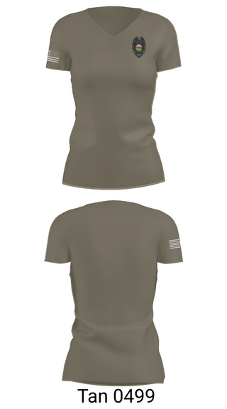 Womens Short Sleeve Vneck Shirt, Overbrook Police Department, Police, Teamtime, Team time, sublimation, custom sports apparel, team uniforms, spirit wear, spiritwear, sports uniforms, custom shirts, team store, custom team store, fundraiser sports, apparel fundraiser