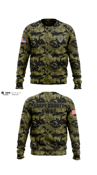 Crew Neck Sweatshirt, Sarpy County SWAT, Police, Teamtime, Team time, sublimation, custom sports apparel, team uniforms, spirit wear, spiritwear, sports uniforms, custom shirts, team store, custom team store, fundraiser sports, apparel fundraiser