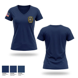 Womens Short Sleeve Vneck Shirt, Vinton Police Department, Police, Teamtime, Team time, sublimation, custom sports apparel, team uniforms, spirit wear, spiritwear, sports uniforms, custom shirts, team store, custom team store, fundraiser sports, apparel fundraiser