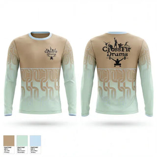 Long Sleeve Performance Shirt, CrossFit Drums, Spirit Store, Teamtime, Team time, sublimation, custom sports apparel, team uniforms, spirit wear, spiritwear, sports uniforms, custom shirts, team store, custom team store, fundraiser sports, apparel fundraiser