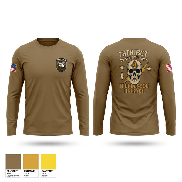 Long Sleeve Performance Shirt, HHC 79TH IBCT, National Guard, Teamtime, Team time, sublimation, custom sports apparel, team uniforms, spirit wear, spiritwear, sports uniforms, custom shirts, team store, custom team store, fundraiser sports, apparel fundraiser