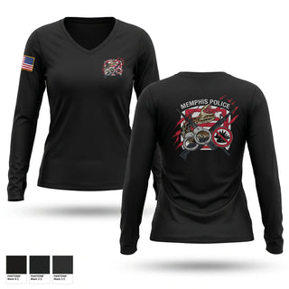 Womens Long Sleeve Vneck Shirt, Memphis Police City Wide Task Force Team Two, Police, Teamtime, Team time, sublimation, custom sports apparel, team uniforms, spirit wear, spiritwear, sports uniforms, custom shirts, team store, custom team store, fundraiser sports, apparel fundraiser