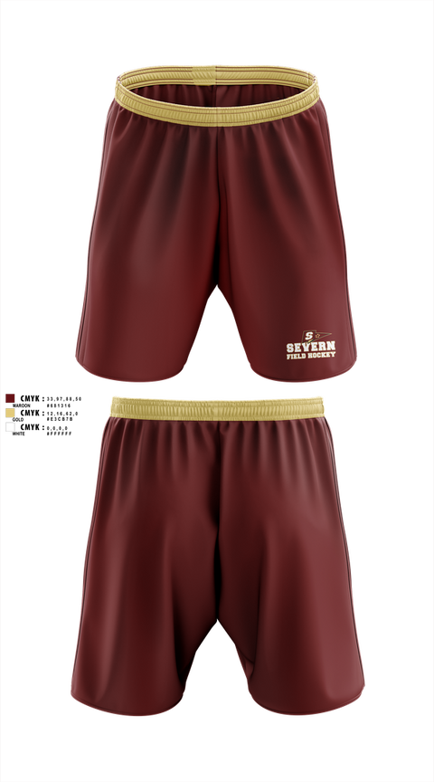 Athletic Shorts With Pockets, Severn School Field Hockey, Field Hockey, Teamtime, Team time, sublimation, custom sports apparel, team uniforms, spirit wear, spiritwear, sports uniforms, custom shirts, team store, custom team store, fundraiser sports, apparel fundraiser