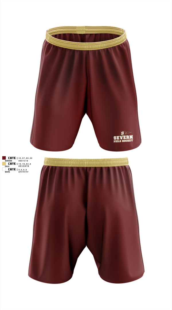 Athletic Shorts With Pockets, Severn School Field Hockey, Field Hockey, Teamtime, Team time, sublimation, custom sports apparel, team uniforms, spirit wear, spiritwear, sports uniforms, custom shirts, team store, custom team store, fundraiser sports, apparel fundraiser