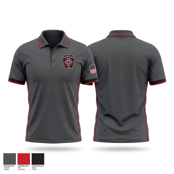 Short Sleeve Performance Polo, Bonner Springs Fire Department, Fire Department, Teamtime, Team time, sublimation, custom sports apparel, team uniforms, spirit wear, spiritwear, sports uniforms, custom shirts, team store, custom team store, fundraiser sports, apparel fundraiser