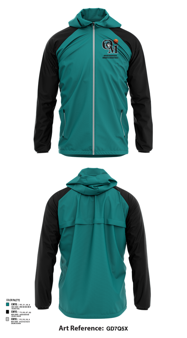 Windbreaker, Organ Mountain Knights Basketball, Men's Basketball, Teamtime, Team time, sublimation, custom sports apparel, team uniforms, spirit wear, spiritwear, sports uniforms, custom shirts, team store, custom team store, fundraiser sports, apparel fundraiser