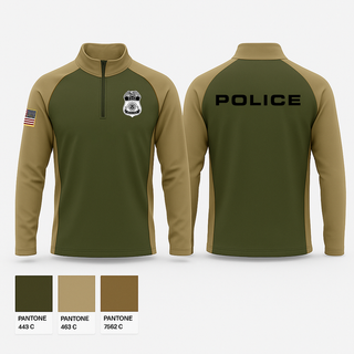 Quarter Zip Jacket, POLICE, Police, Teamtime, Team time, sublimation, custom sports apparel, team uniforms, spirit wear, spiritwear, sports uniforms, custom shirts, team store, custom team store, fundraiser sports, apparel fundraiser