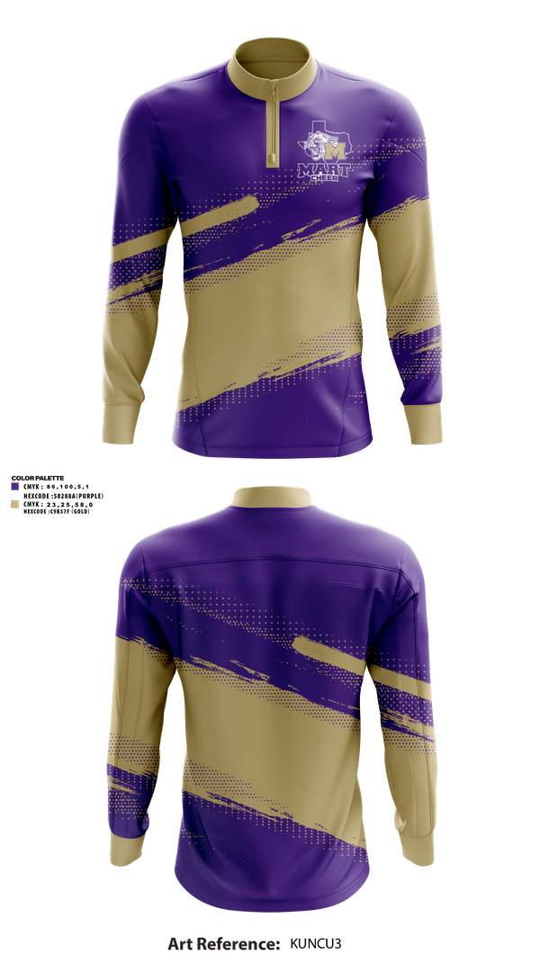 Quarter Zip Jacket, Mart High School Cheer, Cheer, Teamtime, Team time, sublimation, custom sports apparel, team uniforms, spirit wear, spiritwear, sports uniforms, custom shirts, team store, custom team store, fundraiser sports, apparel fundraiser