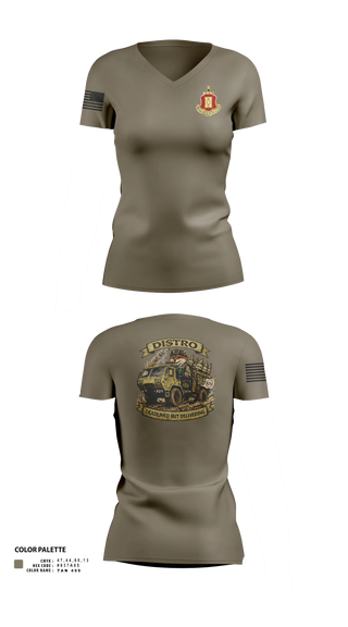Womens Short Sleeve Vneck Shirt, 4-1FA, Army, Teamtime, Team time, sublimation, custom sports apparel, team uniforms, spirit wear, spiritwear, sports uniforms, custom shirts, team store, custom team store, fundraiser sports, apparel fundraiser