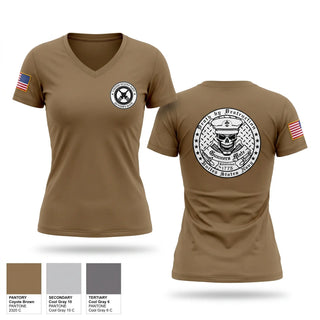 Womens Short Sleeve Vneck Shirt, Gunner’s Mate, Navy, Teamtime, Team time, sublimation, custom sports apparel, team uniforms, spirit wear, spiritwear, sports uniforms, custom shirts, team store, custom team store, fundraiser sports, apparel fundraiser