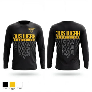 Long Sleeve Performance Shirt, Jus Werk, Men's Basketball, Teamtime, Team time, sublimation, custom sports apparel, team uniforms, spirit wear, spiritwear, sports uniforms, custom shirts, team store, custom team store, fundraiser sports, apparel fundraiser