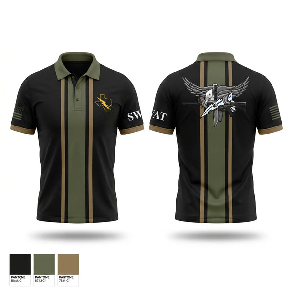 Short Sleeve Performance Polo, Cameron County Sheriff’s Office SWAT Team, Police, Teamtime, Team time, sublimation, custom sports apparel, team uniforms, spirit wear, spiritwear, sports uniforms, custom shirts, team store, custom team store, fundraiser sports, apparel fundraiser