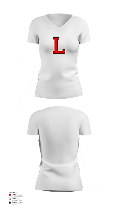 Lexington High School Women's Short Sleeve V-neck Shirt - 6