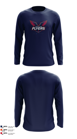 Long Sleeve Performance Shirt, Heartland Flyers, Track & Field, Teamtime, Team time, sublimation, custom sports apparel, team uniforms, spirit wear, spiritwear, sports uniforms, custom shirts, team store, custom team store, fundraiser sports, apparel fundraiser