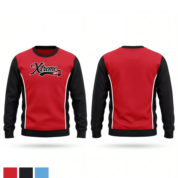 Crew Neck Sweatshirt, Okc xtreme, Baseball, Teamtime, Team time, sublimation, custom sports apparel, team uniforms, spirit wear, spiritwear, sports uniforms, custom shirts, team store, custom team store, fundraiser sports, apparel fundraiser