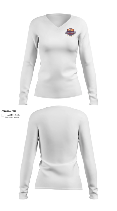 Catskills Run Club Women's Long Sleeve V-neck Shirt - 22
