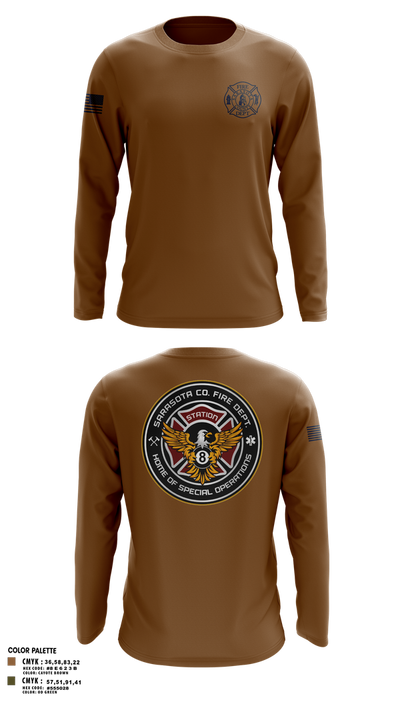 Sarasota County Fire Department 14494390 Long Sleeve Performance Shirt 18