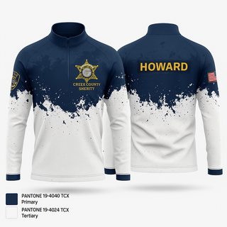 Quarter Zip Jacket, Creek County Sheriff, Police, Teamtime, Team time, sublimation, custom sports apparel, team uniforms, spirit wear, spiritwear, sports uniforms, custom shirts, team store, custom team store, fundraiser sports, apparel fundraiser