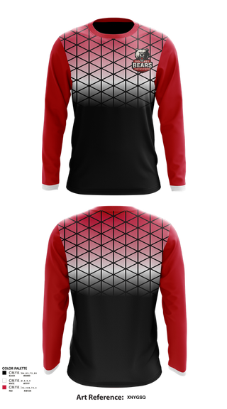 Long Sleeve Performance Shirt, Dolores Bears, Men's Basketball, Teamtime, Team time, sublimation, custom sports apparel, team uniforms, spirit wear, spiritwear, sports uniforms, custom shirts, team store, custom team store, fundraiser sports, apparel fundraiser