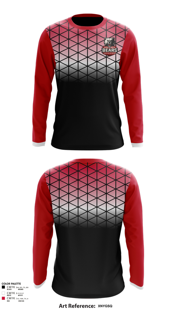 Long Sleeve Performance Shirt, Dolores Bears, Men's Basketball, Teamtime, Team time, sublimation, custom sports apparel, team uniforms, spirit wear, spiritwear, sports uniforms, custom shirts, team store, custom team store, fundraiser sports, apparel fundraiser