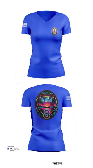 Womens Short Sleeve Vneck Shirt, USS Bougainville CPO, , Teamtime, Team time, sublimation, custom sports apparel, team uniforms, spirit wear, spiritwear, sports uniforms, custom shirts, team store, custom team store, fundraiser sports, apparel fundraiser