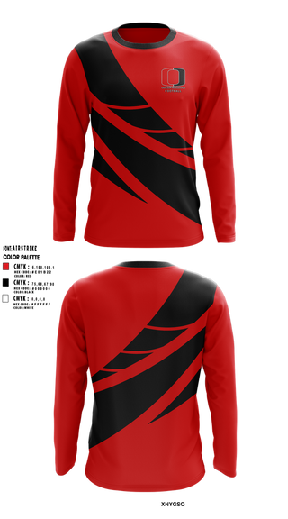 Long Sleeve Performance Shirt, Odessa R-VII Bulldogs Football, , Teamtime, Team time, sublimation, custom sports apparel, team uniforms, spirit wear, spiritwear, sports uniforms, custom shirts, team store, custom team store, fundraiser sports, apparel fundraiser