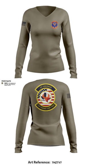 Womens Long Sleeve Vneck Shirt, 319th IEW, , Teamtime, Team time, sublimation, custom sports apparel, team uniforms, spirit wear, spiritwear, sports uniforms, custom shirts, team store, custom team store, fundraiser sports, apparel fundraiser