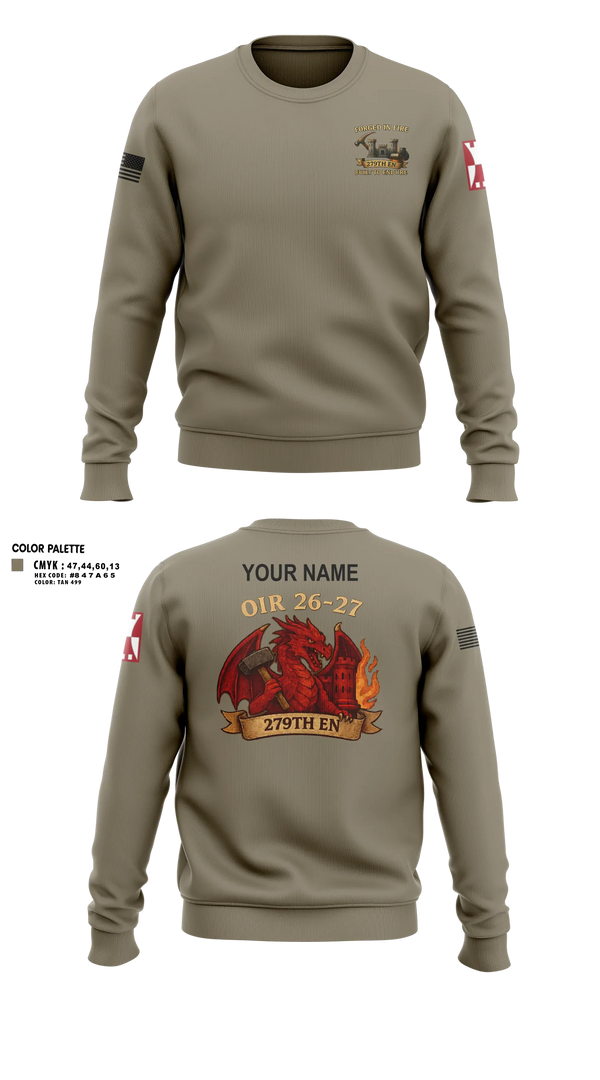 Crew Neck Sweatshirt, Custom, Army, Teamtime, Team time, sublimation, custom sports apparel, team uniforms, spirit wear, spiritwear, sports uniforms, custom shirts, team store, custom team store, fundraiser sports, apparel fundraiser