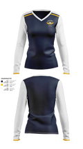 Saddle Brook Tennis 78977129 Women's Long Sleeve V-neck Shirt - 21