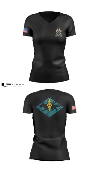 Womens Short Sleeve Vneck Shirt, Port Of Portland Police K9, Police, Teamtime, Team time, sublimation, custom sports apparel, team uniforms, spirit wear, spiritwear, sports uniforms, custom shirts, team store, custom team store, fundraiser sports, apparel fundraiser