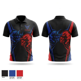 Short Sleeve Performance Polo, Bulls In The Box, Spirit Store, Teamtime, Team time, sublimation, custom sports apparel, team uniforms, spirit wear, spiritwear, sports uniforms, custom shirts, team store, custom team store, fundraiser sports, apparel fundraiser