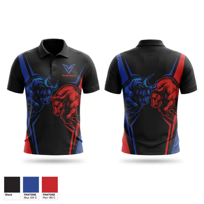 Bulls In The Box Short Sleeve Performance Polo - 1