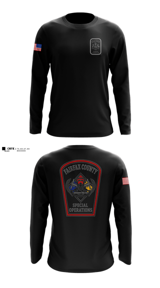 Long Sleeve Performance Shirt, Fairfax County Technical Rescue, Fire Department, Teamtime, Team time, sublimation, custom sports apparel, team uniforms, spirit wear, spiritwear, sports uniforms, custom shirts, team store, custom team store, fundraiser sports, apparel fundraiser
