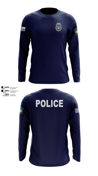 Long Sleeve Performance Shirt, Colorado Springs Police Department, Police, Teamtime, Team time, sublimation, custom sports apparel, team uniforms, spirit wear, spiritwear, sports uniforms, custom shirts, team store, custom team store, fundraiser sports, apparel fundraiser