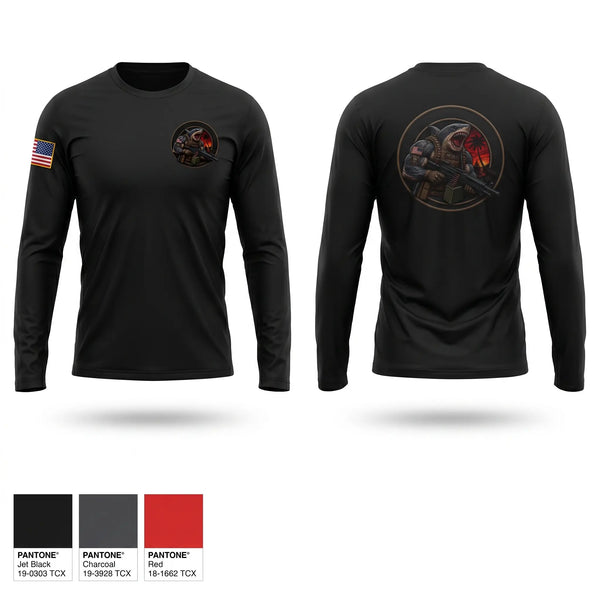 Long Sleeve Performance Shirt, MESG-1 DET GUAM TEAM 707, Navy, Teamtime, Team time, sublimation, custom sports apparel, team uniforms, spirit wear, spiritwear, sports uniforms, custom shirts, team store, custom team store, fundraiser sports, apparel fundraiser