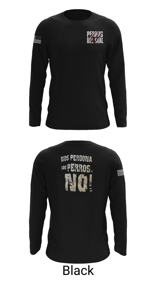 Long Sleeve Performance Shirt, PERROS DEL MAL, Men's Soccer, Teamtime, Team time, sublimation, custom sports apparel, team uniforms, spirit wear, spiritwear, sports uniforms, custom shirts, team store, custom team store, fundraiser sports, apparel fundraiser