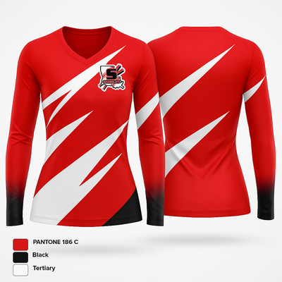 SANDLOT 21757045 Women's Long Sleeve V-neck Shirt - 1