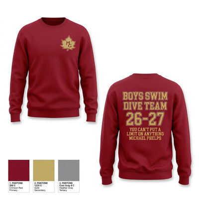 Maple Grove Swim and Dive Team Crew Neck Sweatshirt - 1