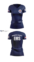 Manatee County EMS Women's Short Sleeve V-neck Shirt - 6