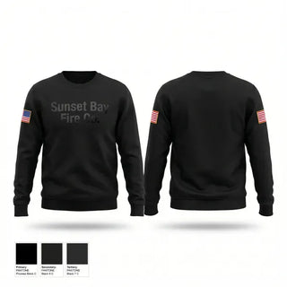 Crew Neck Sweatshirt, Sunset Bay Fire Co, Fire Department, Teamtime, Team time, sublimation, custom sports apparel, team uniforms, spirit wear, spiritwear, sports uniforms, custom shirts, team store, custom team store, fundraiser sports, apparel fundraiser