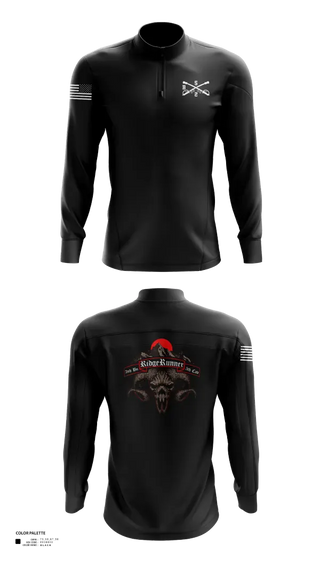 Quarter Zip Jacket, 1st Platoon / B CO / 2-5 CAV, Army, Teamtime, Team time, sublimation, custom sports apparel, team uniforms, spirit wear, spiritwear, sports uniforms, custom shirts, team store, custom team store, fundraiser sports, apparel fundraiser
