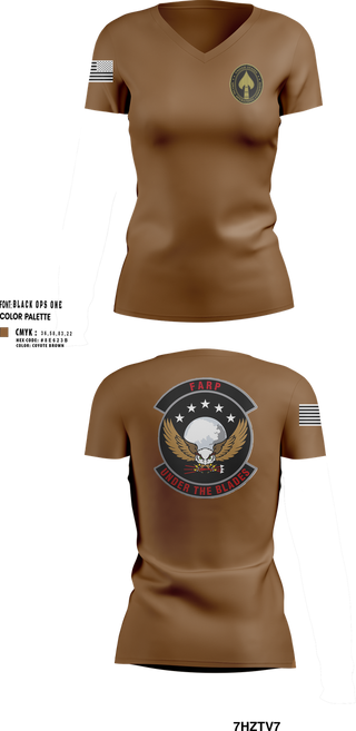 Womens Short Sleeve Vneck Shirt, Hurlburt Field FARP, , Teamtime, Team time, sublimation, custom sports apparel, team uniforms, spirit wear, spiritwear, sports uniforms, custom shirts, team store, custom team store, fundraiser sports, apparel fundraiser