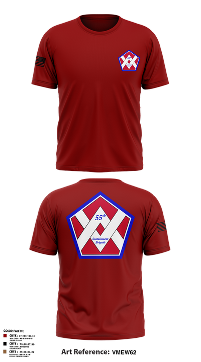 55th Sustainment Brigade 67361333 Short Sleeve Performance Shirt - 1