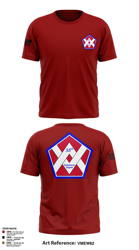 Short Sleeve Performance Shirt, 55th Sustainment Brigade, , Teamtime, Team time, sublimation, custom sports apparel, team uniforms, spirit wear, spiritwear, sports uniforms, custom shirts, team store, custom team store, fundraiser sports, apparel fundraiser