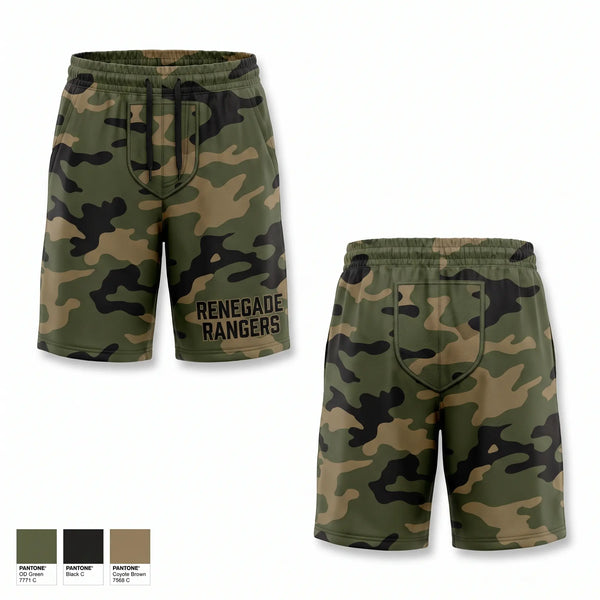 Athletic Shorts With Pockets, Renegade Rangers, Army, Teamtime, Team time, sublimation, custom sports apparel, team uniforms, spirit wear, spiritwear, sports uniforms, custom shirts, team store, custom team store, fundraiser sports, apparel fundraiser