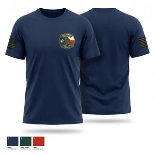 Old School Cotton Feel Shirt, Bulverde Spring Branch Fire EMS, Fire Department, Teamtime, Team time, sublimation, custom sports apparel, team uniforms, spirit wear, spiritwear, sports uniforms, custom shirts, team store, custom team store, fundraiser sports, apparel fundraiser