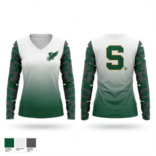 Womens Long Sleeve Vneck Shirt, Stratton Eagles, Baseball, Teamtime, Team time, sublimation, custom sports apparel, team uniforms, spirit wear, spiritwear, sports uniforms, custom shirts, team store, custom team store, fundraiser sports, apparel fundraiser