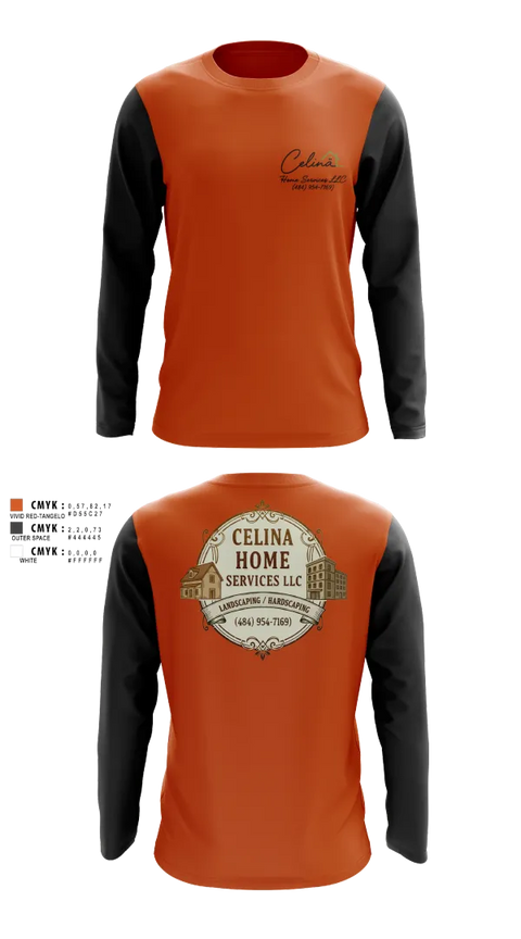 Long Sleeve Performance Shirt, Celina Home Services LLC, Men's Soccer, Teamtime, Team time, sublimation, custom sports apparel, team uniforms, spirit wear, spiritwear, sports uniforms, custom shirts, team store, custom team store, fundraiser sports, apparel fundraiser