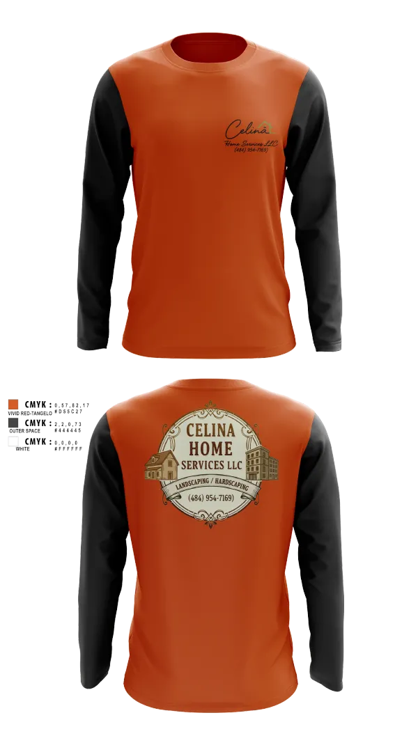 Long Sleeve Performance Shirt, Celina Home Services LLC, Men's Soccer, Teamtime, Team time, sublimation, custom sports apparel, team uniforms, spirit wear, spiritwear, sports uniforms, custom shirts, team store, custom team store, fundraiser sports, apparel fundraiser